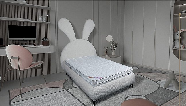 מיטה וחצי ברוחב 1.20 מרופדת בבד רחיץ - מגוון צבעים דגם איביזה מיטה וחצי ברוחב 1.20 מרופדת בבד רחיץ - מגוון צבעים דגם איביזה