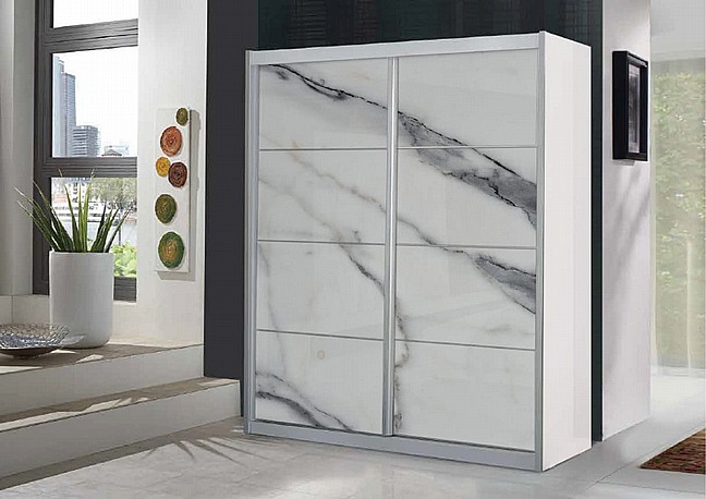 ארון הזזה 2 דלתות - דגם רפאל - פורמיקת שיש ארון הזזה 2 דלתות - דגם רפאל - פורמיקת שיש