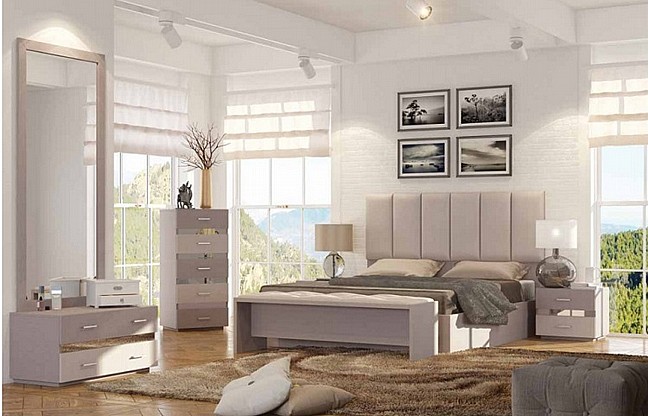 חדר שינה קומפלט עשוי עץ מבית - House Design -ייצור ישראלי - כחול לבן - דגם מוסקבה חדר שינה קומפלט עשוי עץ מבית - House Design -ייצור ישראלי - כחול לבן - דגם מוסקבה