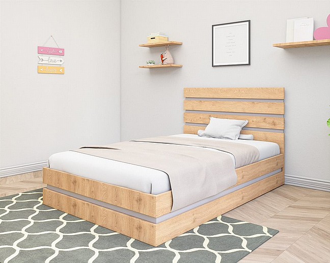 מיטה וחצי ברוחב 1.20 עשויה עץ מבית - House Design דגם תומי מיטה וחצי ברוחב 1.20 עשויה עץ מבית - House Design דגם תומי