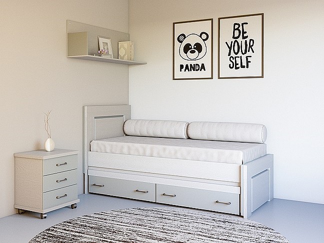 מיטת ילדים עשויה עץ מבית - House Design כולל מיטת חבר וזוג מגירות אחסון - דגם במבינו מיטת ילדים עשויה עץ מבית - House Design כולל מיטת חבר וזוג מגירות אחסון - דגם במבינו