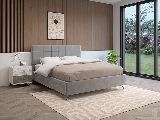 מיטה זוגית מרופדת בעיצוב מודרני - דגם ארמון מיטה זוגית מרופדת בעיצוב מודרני - דגם ארמון