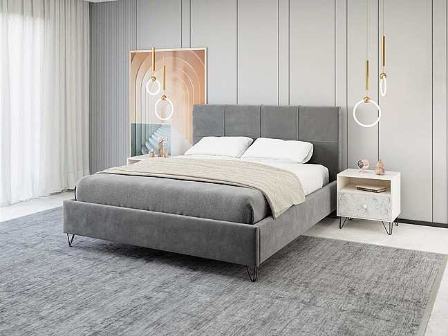 מיטה זוגית מרופדת בעיצוב מודרני - דגם שיקגו מיטה זוגית מרופדת בעיצוב מודרני - דגם שיקגו