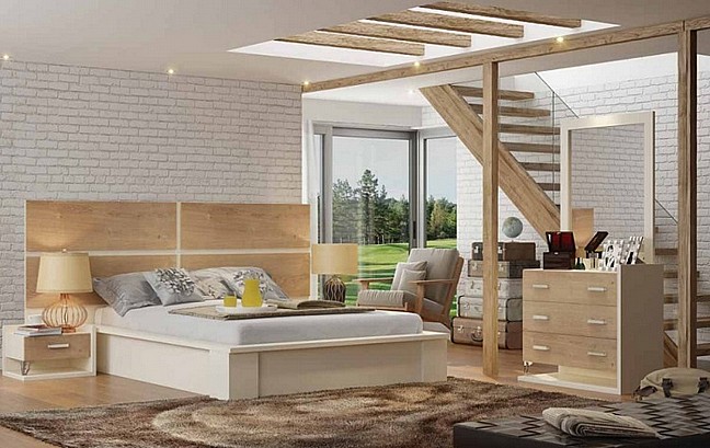 מיטה זוגית עשויה עץ - House Design -ייצור ישראלי - כחול לבן - דגם טוסקנה מיטה זוגית עשויה עץ - House Design -ייצור ישראלי - כחול לבן - דגם טוסקנה