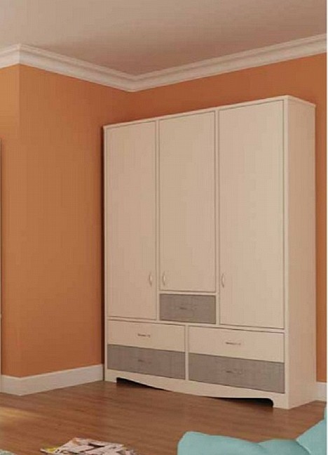 ארון 3 דלתות רוחב 1.62 מ' מבית - House Design - ייצור ישראלי כחול לבן - דגם קלסיקו ארון 3 דלתות רוחב 1.62 מ' מבית - House Design - ייצור ישראלי כחול לבן - דגם קלסיקו