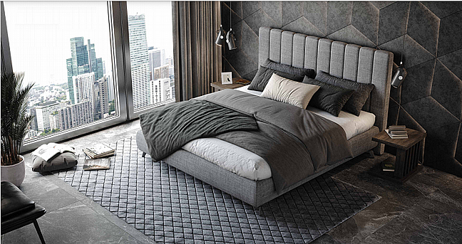 מיטה יהודית מופרדת כולל 2 ארגזי מצעים מרופדת בעיצוב מודרני - דגם באליסימו - מיטה יהודית מופרדת כולל 2 ארגזי מצעים מרופדת בעיצוב מודרני - דגם באליסימו -