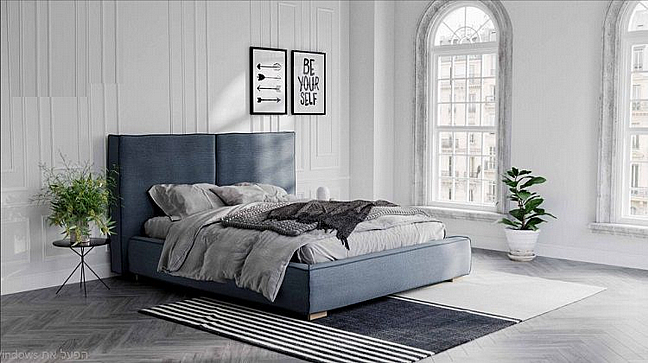 מיטה יהודית מופרדת כולל 2 ארגזי מצעים מרופדת בבד קטיפה בעיצוב מודרני - דגם פסיפס - מיטה יהודית מופרדת כולל 2 ארגזי מצעים מרופדת בבד קטיפה בעיצוב מודרני - דגם פסיפס -