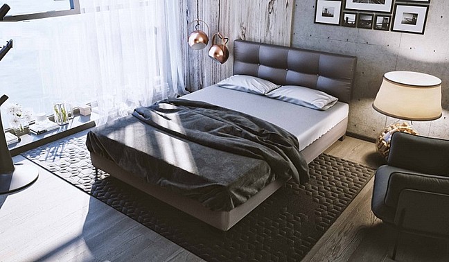 מיטה זוגית מרופדת בבד קטיפה בעיצוב מודרני - דגם סיימון מיטה זוגית מרופדת בבד קטיפה בעיצוב מודרני - דגם סיימון