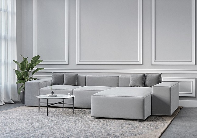 מערכת ישיבה פינתית גדולה במיוחד דגם קלאסיק - מעוצבת בריפוד בד יוקרתי  מערכת ישיבה פינתית גדולה במיוחד דגם קלאסיק - מעוצבת בריפוד בד יוקרתי