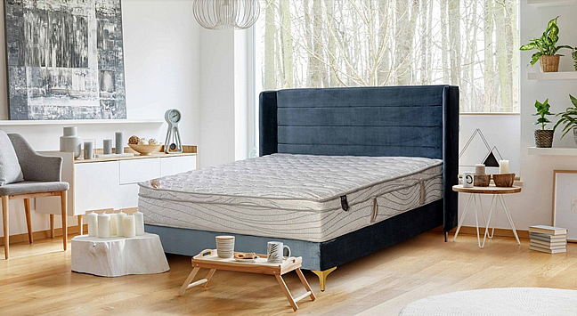 מיטה זוגית יהודית מופרדת כולל 2 ארגזי מצעים מרופדת בבד קטיפה בעיצוב מודרני - דגם מור מיטה זוגית יהודית מופרדת כולל 2 ארגזי מצעים מרופדת בבד קטיפה בעיצוב מודרני - דגם מור