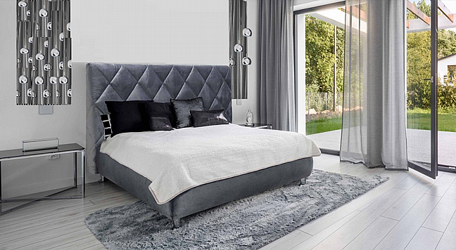 מיטה יהודית מופרדת כולל 2 ארגזי מצעים מרופדת בבד קטיפה בעיצוב מודרני - דגם קריסטל מיטה יהודית מופרדת כולל 2 ארגזי מצעים מרופדת בבד קטיפה בעיצוב מודרני - דגם קריסטל