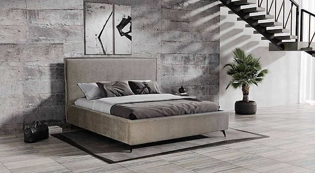 מיטה זוגית מרופדת בעיצוב מודרני - דגם הדר מיטה זוגית מרופדת בעיצוב מודרני - דגם הדר