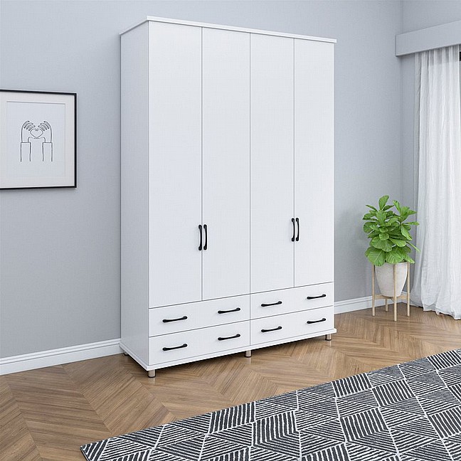 ארון פתיחה 4 דלתות + 4 מגירות - דגם לילך ארון פתיחה 4 דלתות + 4 מגירות - דגם לילך