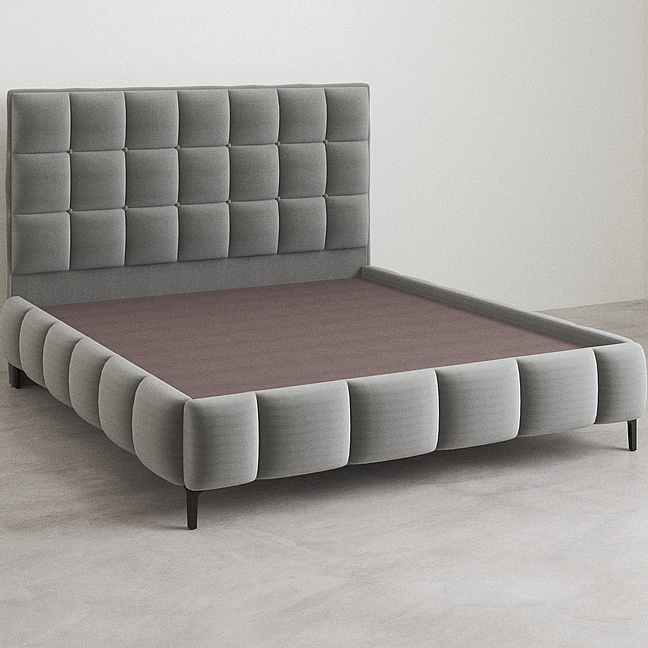 מיטה זוגית מרופדת בבד קטיפה בעיצוב מודרני - דגם מסי מיטה זוגית מרופדת בבד קטיפה בעיצוב מודרני - דגם מסי