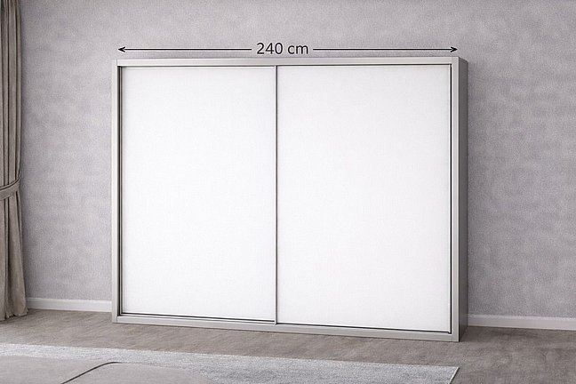 ארון הזזה 2 דלתות ברוחב 240 ס"מ כולל טריקה שקטה - דגם מילניום ארון הזזה 2 דלתות ברוחב 240 ס"מ כולל טריקה שקטה - דגם מילניום