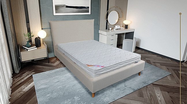 מיטת נוער מרופדת בבד רחיץ - במגוון צבעים דגם פרי מיטת נוער מרופדת בבד רחיץ - במגוון צבעים דגם פרי