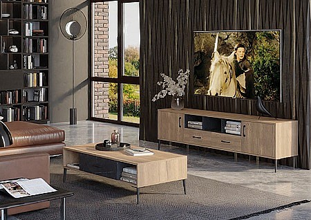 מזנון ושולחן לסלון מבית House Design ייצור ישראלי כחול לבן דגם ליפז מזנון ושולחן לסלון מבית House Design ייצור ישראלי כחול לבן דגם ליפז